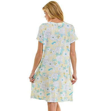 Women's Croft & Barrow® Short Sleeve Floral Sleep Gown