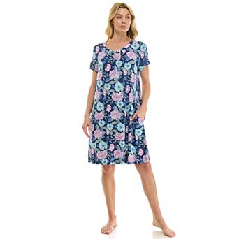 Women's Croft & Barrow® Short Sleeve Floral Sleep Gown