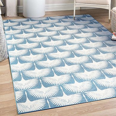 My Magic Carpet Flock Pattern Washable Rug