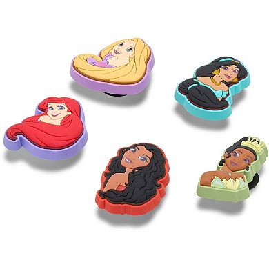 Crocs Disney Princess Ariel, Moana, Rapunzel, Jasmine, Tiana Jibbitz 5-Piece Accessory Pack