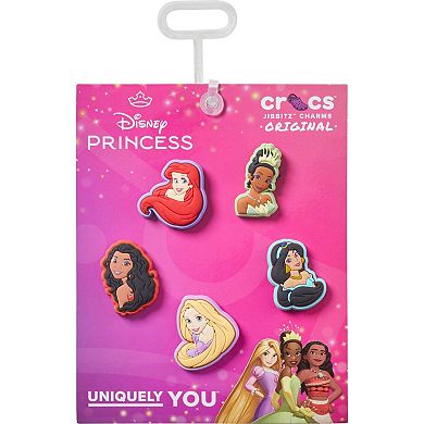 Crocs Disney Princess Ariel, Moana, Rapunzel, Jasmine, Tiana Jibbitz 5-Piece Accessory Pack
