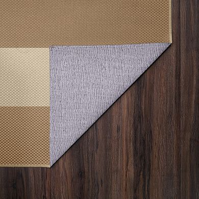 My Magic Carpet Jute Anika Striped Decorative Washable Rug