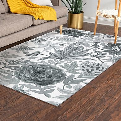 My Magic Carpet Floral Bloom Washable Rug