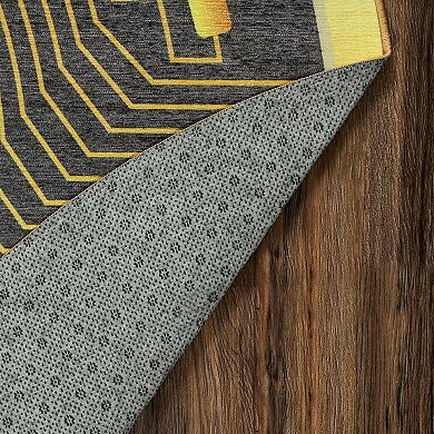 My Magic Carpet Bitcoin 6-ft. Round Machine Washable Rug