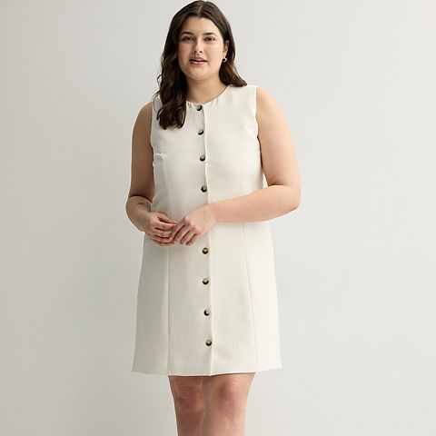 Женские платья Plus Size SO Juniors' Plus Size SO® Crepe Sleeveless Button-Front Dress