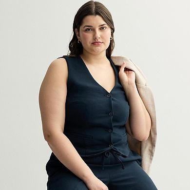 Juniors' Plus Size SO® Core V-Neck Vest