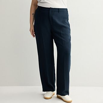 Juniors' Plus Size SO® Core Straight Leg Crepe Trousers