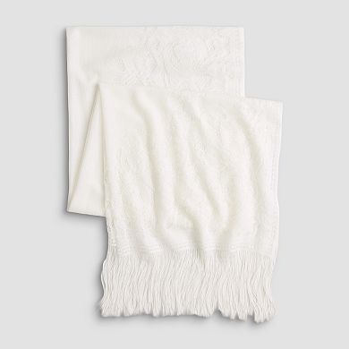 Nine West Floral Lace Fringe Wrap Scarf