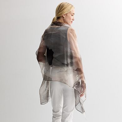 Nine West Blurred Floral Foil Wrap