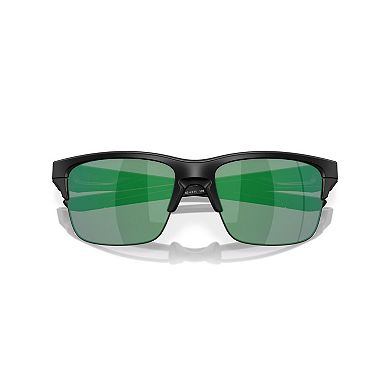 Men's Oakley Thinklink Rectangular Sunglasses with Green Lenses