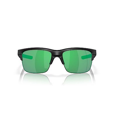 Men's Oakley Thinklink Rectangular Sunglasses with Green Lenses