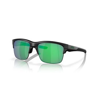 Men's Oakley Thinklink Rectangular Sunglasses with Green Lenses