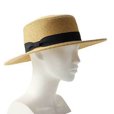 Women's Nine West Classic Straw Boater Hat