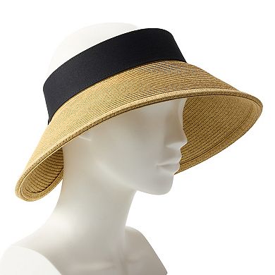 Women's Nine West Fabric Straw Roll Up Visor