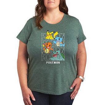 Plus Size Pokémon Stacked Graphic Tee