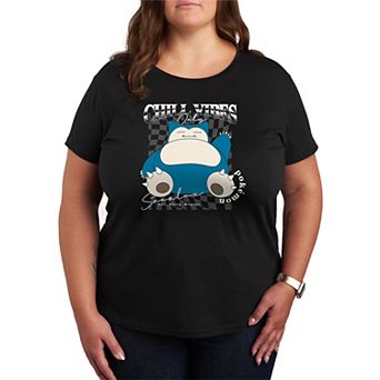 Plus Size Pokémon Snorlax Chill Vibes Only Graphic Tee