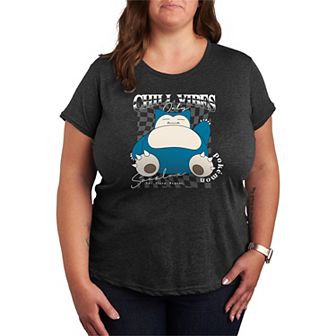 Plus Size Pokémon Snorlax Chill Vibes Only Graphic Tee