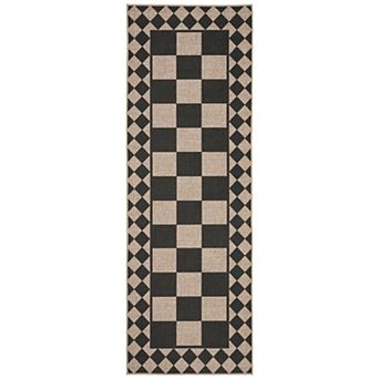 Garvee Checkered Machine Washable Area Rug Modern Geometric Non Slip Carpet for Living Room Bedroom