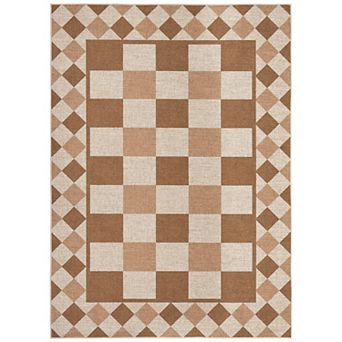 Garvee Checkered Machine Washable Area Rug Modern Geometric Non Slip Carpet for Living Room Bedroom