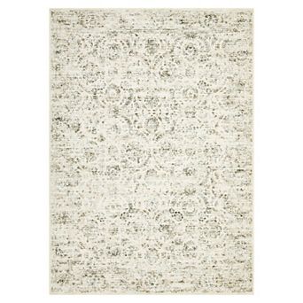 Garvee Boho Vintage Floral Printed Area Rug Non Slip Soft Low Pile Floor Cover for Bedroom Kitchen