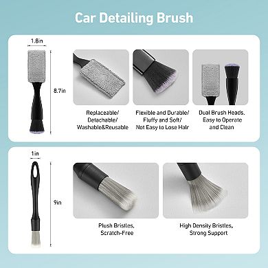 AstroAI Car Wash Kit Windshield Cleaning Tool Kit, 9 PCS Complete Car Care Tools