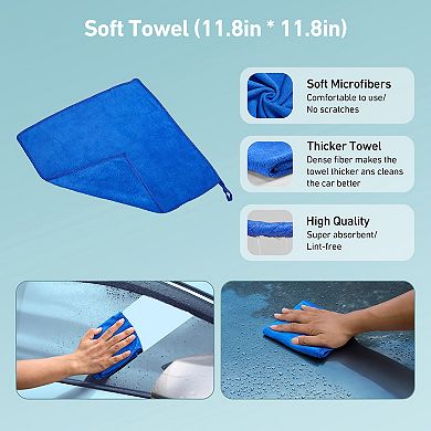 AstroAI Car Wash Kit Windshield Cleaning Tool Kit, 9 PCS Complete Car Care Tools