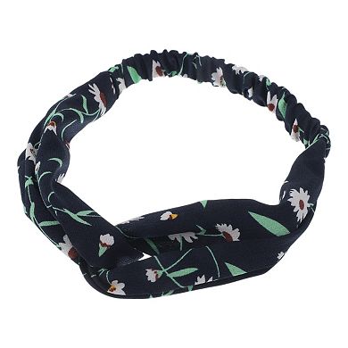 Fashion Chrysanthemum Pattern Cross Elastic Hairband for Women 1Pc