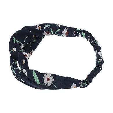 Fashion Chrysanthemum Pattern Cross Elastic Hairband for Women 1Pc