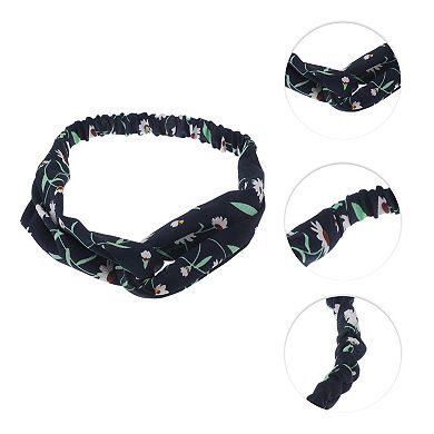 Fashion Chrysanthemum Pattern Cross Elastic Hairband for Women 1Pc