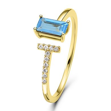 Luna Mia 10k Gold Multi-Gemstone & Diamond Accent Ring