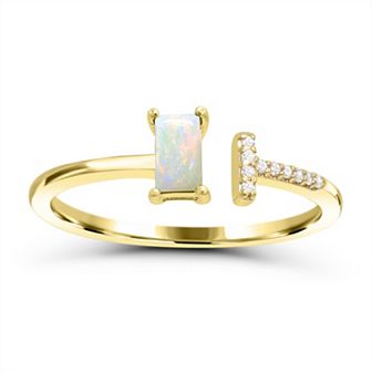 Luna Mia 10k Gold Gemstone & Diamond Accent Ring