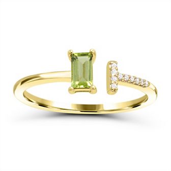 Luna Mia 10k Gold Gemstone & Diamond Accent Ring