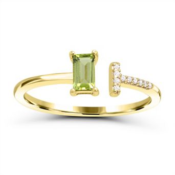 Luna Mia 10k Gold Gemstone & Diamond Accent Ring