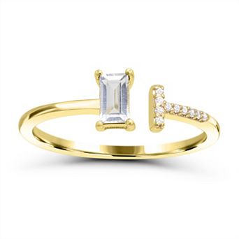 Luna Mia 10k Gold Gemstone & Diamond Accent Ring