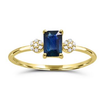 Luna Mia 10k Gold Gemstone & Diamond Accent Ring