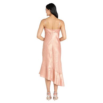 Juniors' Morgan and Co Rose Detail Asymmetrical Tier Dress