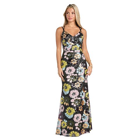 Женские платья Morgan Juniors' Morgan and Co Multi Floral Sequin Long Dress