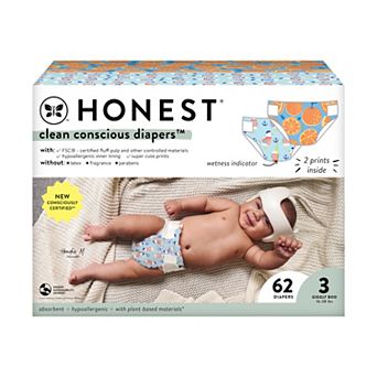The Honest Company Orange You Cute + Feelin Nauti Size 3 Diaper Club Box