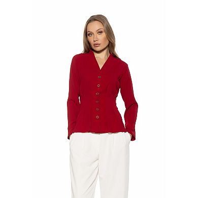 Women's ALEXIA ADMOR Amaris Cinched Waist Long Sleeve Blouse