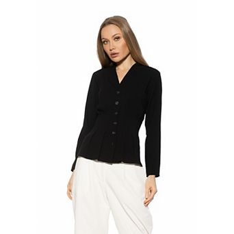 Women's ALEXIA ADMOR Amaris Cinched Waist Long Sleeve Blouse