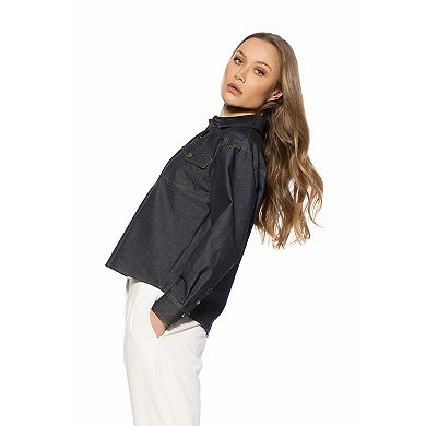 Women's ALEXIA ADMOR Thalina Western Shirt With Front Lace-Up Detail