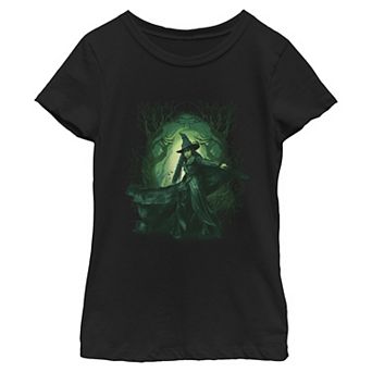Girls 7-16 Wicked For Good Elphaba Short Sleeve Crew Graphic Tee