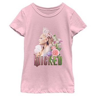 Girls 7-16 Wicked For Good Glinda Profile Short Sleeve Graphic Tee