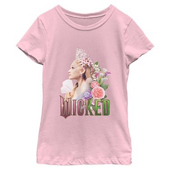 Girls 7-16 Wicked For Good Glinda Profile Short Sleeve Graphic Tee