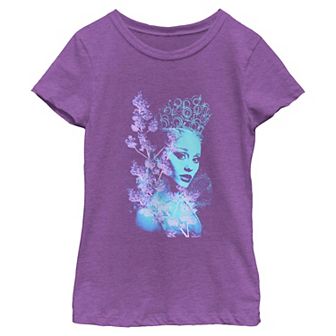 Girls 7-16 Wicked For Good Glinda Floral Portrait Short Sleeve Graphic Tee