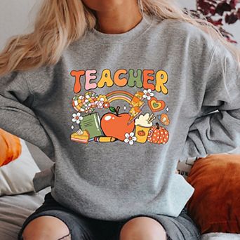 Simply Sage Market Teacher Fall Collage Sweatshirt