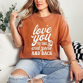 Simply Sage Market To The End Zone And Back Garment Dyed Tee
