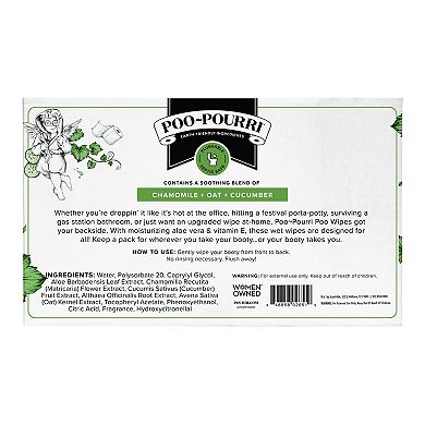 Poo-Pourri 50-ct. Soothing Cucumber Aloe Flushable Wipes Pack