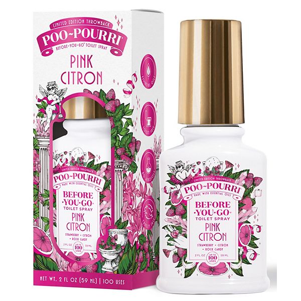 Poo-Pourri 2-oz. Pink Citron Before-You-Go Toilet Spray Essential Oil Blend