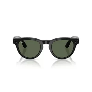 Ray-Ban Meta RW4013 Round AI Glasses, Shiny Black
